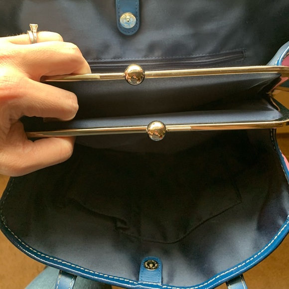 Coach Signature Scarf Print Purse Bag Beautiful! - Picture 8 of 10